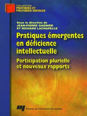 cover image of Pratiques émergentes en déficience intellectuelle